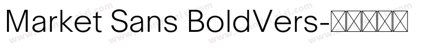 Market Sans BoldVers字体转换